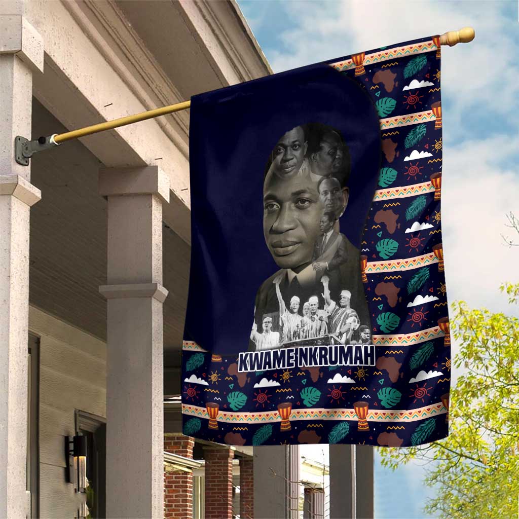 Kwame Nkrumah Garden Flag Ghana Pan-African Print Design Portrait and Anti-Colonial Legacy Tribute - Wonder Print Shop