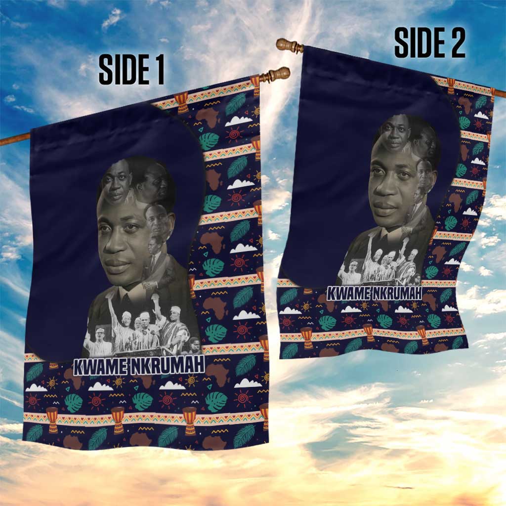 Kwame Nkrumah Garden Flag Ghana Pan-African Print Design Portrait and Anti-Colonial Legacy Tribute - Wonder Print Shop