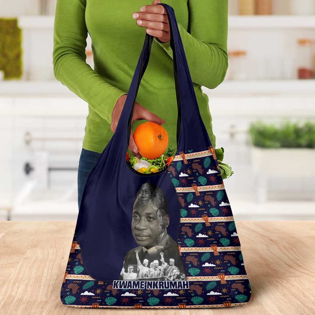 Kwame Nkrumah Grocery Bag Ghana Pan-African Print Design Portrait and Anti-Colonial Legacy Tribute - Wonder Print Shop