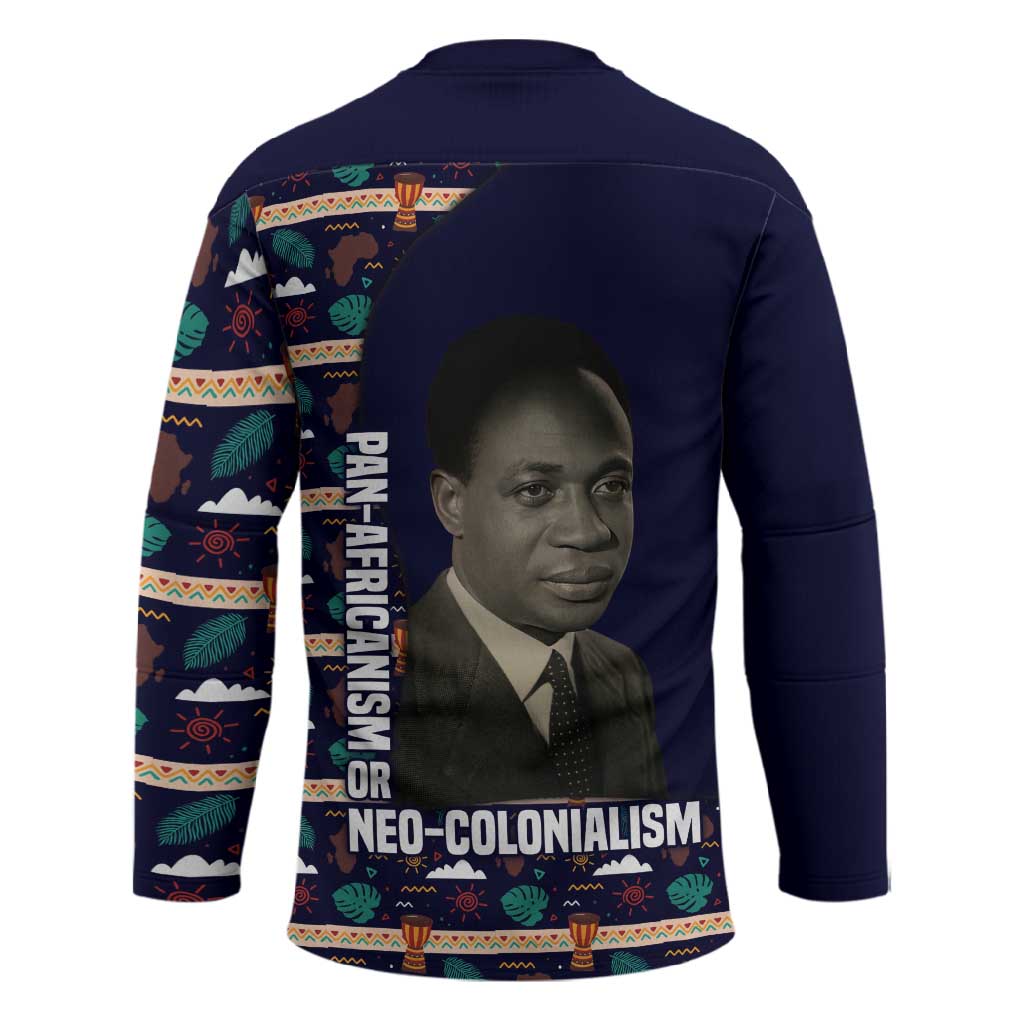 Kwame Nkrumah Hockey Jersey Ghana Pan-African Print Design Portrait and Anti-Colonial Legacy Tribute - Wonder Print Shop