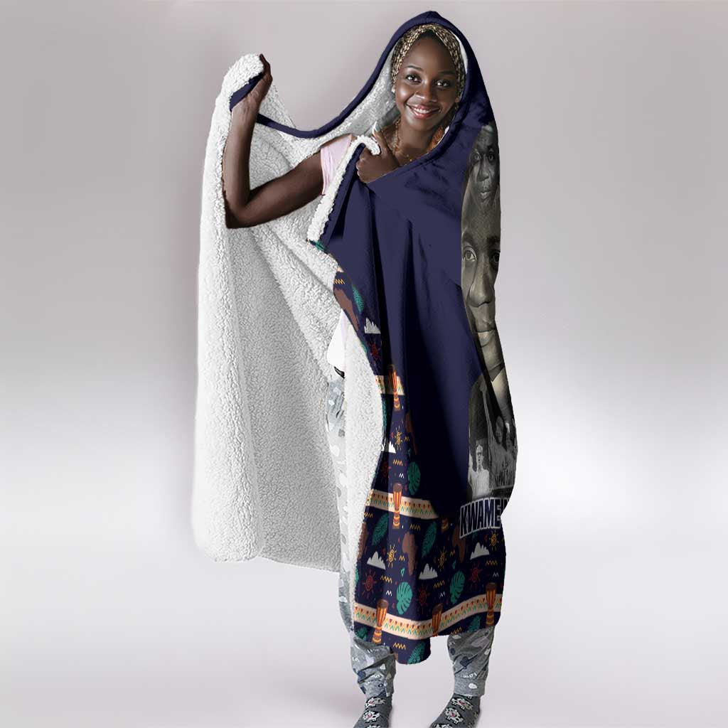Kwame Nkrumah Hooded Blanket Ghana Pan-African Print Design Portrait and Anti-Colonial Legacy Tribute - Wonder Print Shop