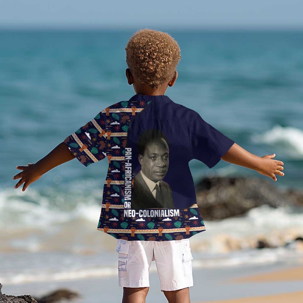 Kwame Nkrumah Kid Hawaiian Shirt Ghana Pan-African Print Design Portrait and Anti-Colonial Legacy Tribute - Wonder Print Shop