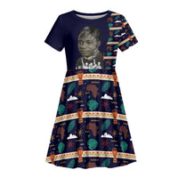 Kwame Nkrumah Kid Short Sleeve Dress Ghana Pan-African Print Design Portrait and Anti-Colonial Legacy Tribute - Wonder Print Shop