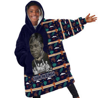 Kwame Nkrumah Kid Wearable Blanket Hoodie Ghana Pan-African Print Design Portrait and Anti-Colonial Legacy Tribute - Wonder Print Shop