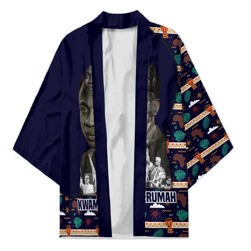 Kwame Nkrumah Kimono Ghana Pan-African Print Design Portrait and Anti-Colonial Legacy Tribute - Wonder Print Shop