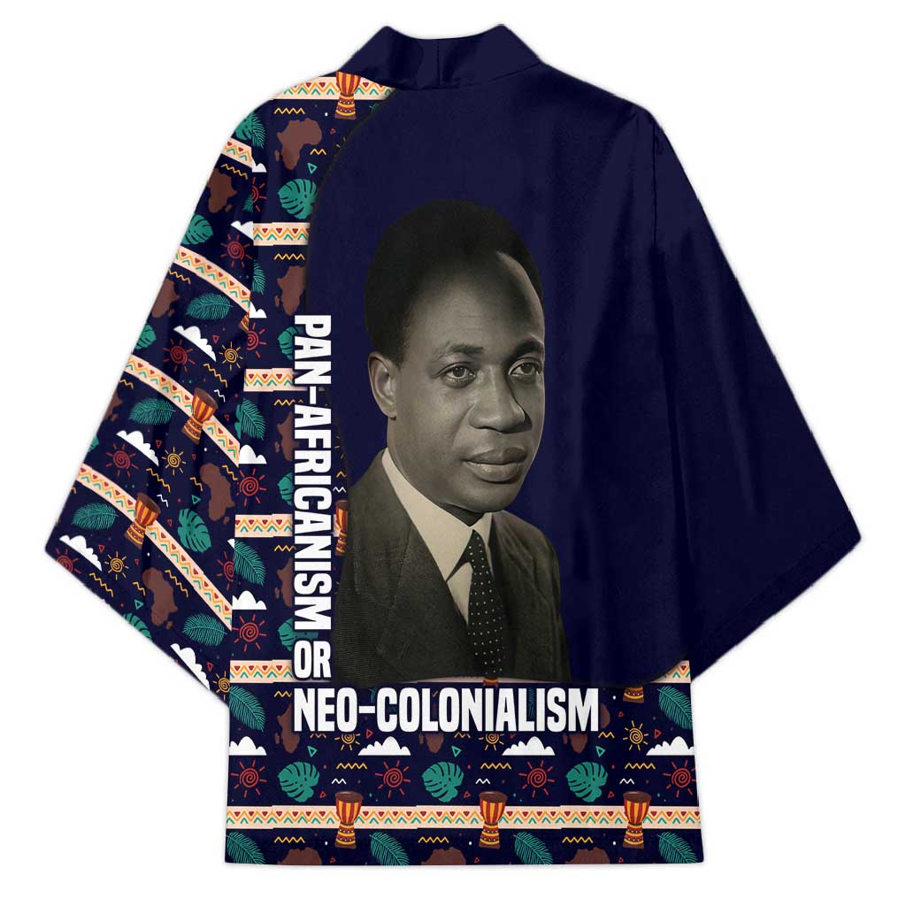 Kwame Nkrumah Kimono Ghana Pan-African Print Design Portrait and Anti-Colonial Legacy Tribute - Wonder Print Shop