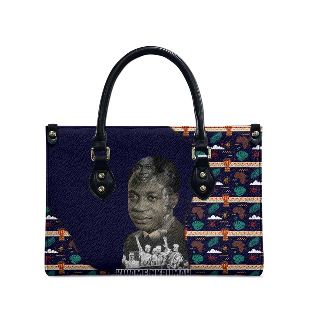 Kwame Nkrumah Leather Bag Ghana Pan-African Print Design Portrait and Anti-Colonial Legacy Tribute - Wonder Print Shop