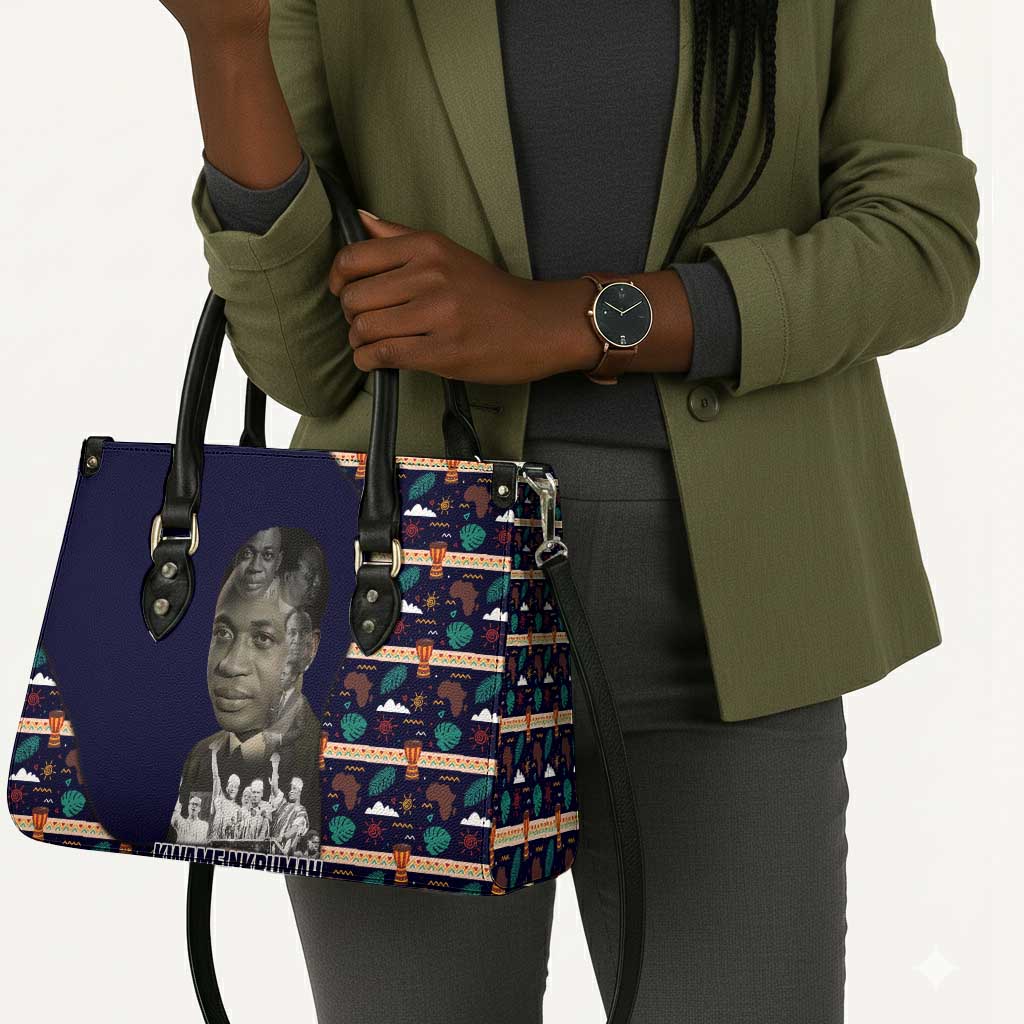 Kwame Nkrumah Leather Bag Ghana Pan-African Print Design Portrait and Anti-Colonial Legacy Tribute - Wonder Print Shop