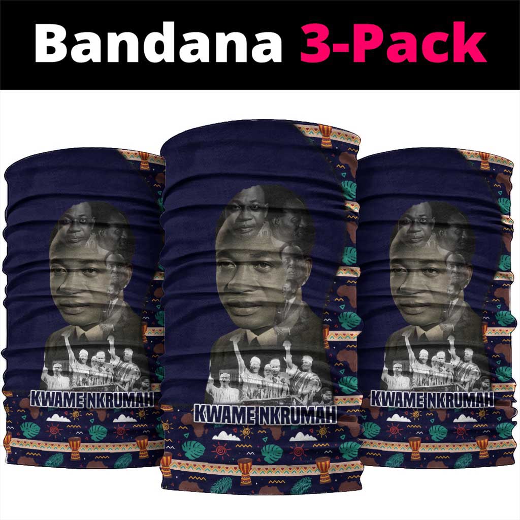 Kwame Nkrumah Neck Gaiter Ghana Pan-African Print Design Portrait and Anti-Colonial Legacy Tribute - Wonder Print Shop