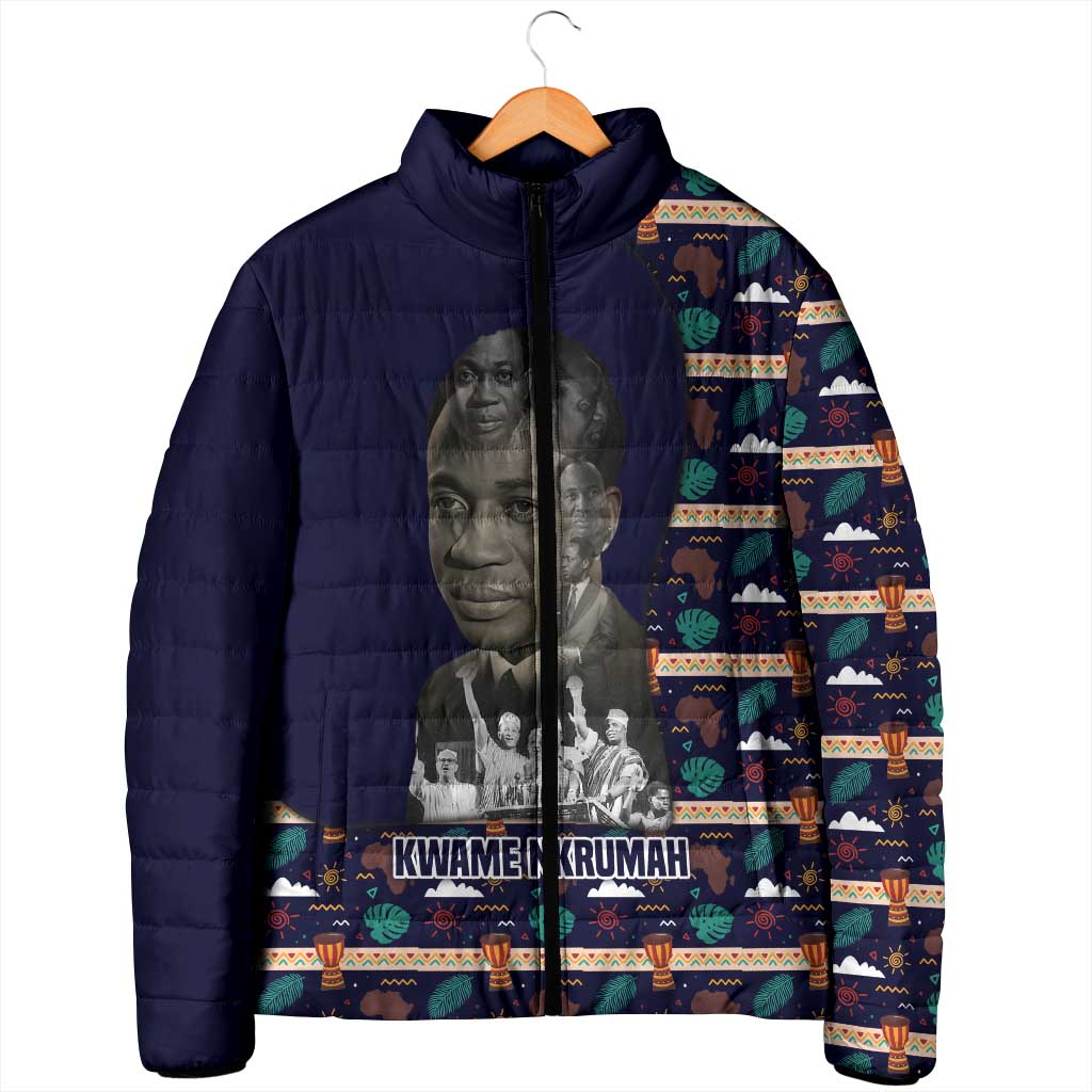 Kwame Nkrumah Padded Jacket Ghana Pan-African Print Design Portrait and Anti-Colonial Legacy Tribute - Wonder Print Shop