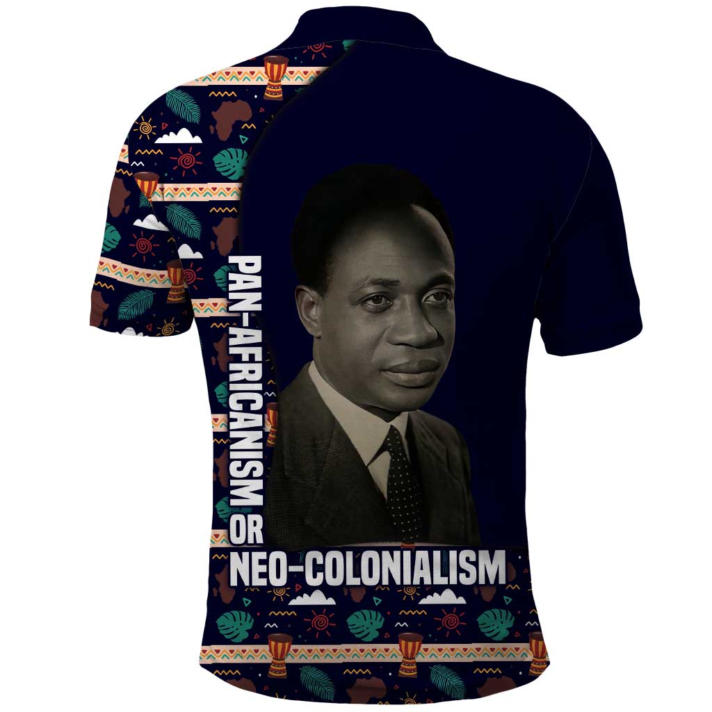 Kwame Nkrumah Polo Shirt Ghana Pan-African Print Design Portrait and Anti-Colonial Legacy Tribute - Wonder Print Shop