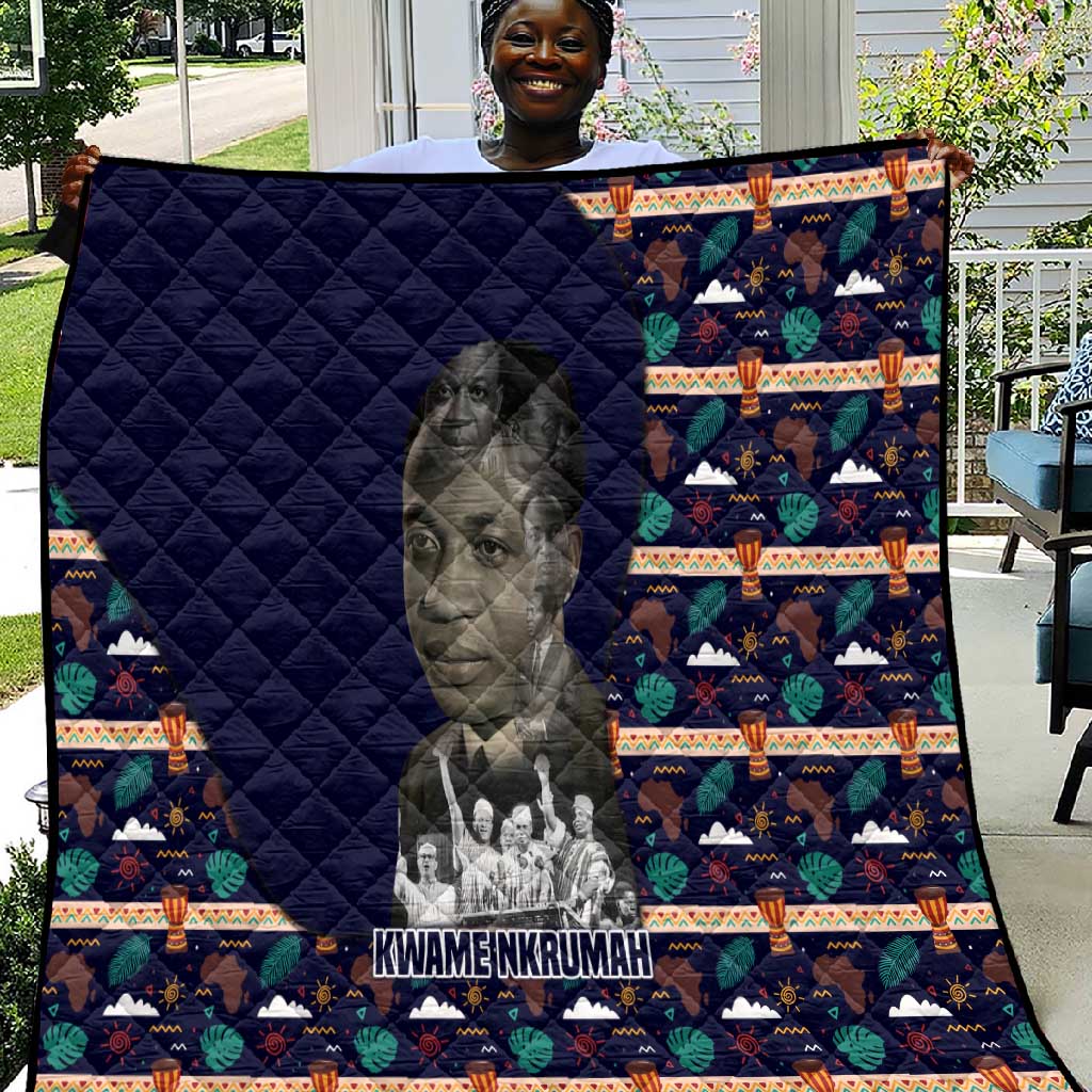 Kwame Nkrumah Quilt Ghana Pan-African Print Design Portrait and Anti-Colonial Legacy Tribute - Wonder Print Shop