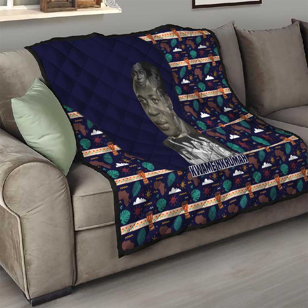 Kwame Nkrumah Quilt Ghana Pan-African Print Design Portrait and Anti-Colonial Legacy Tribute - Wonder Print Shop