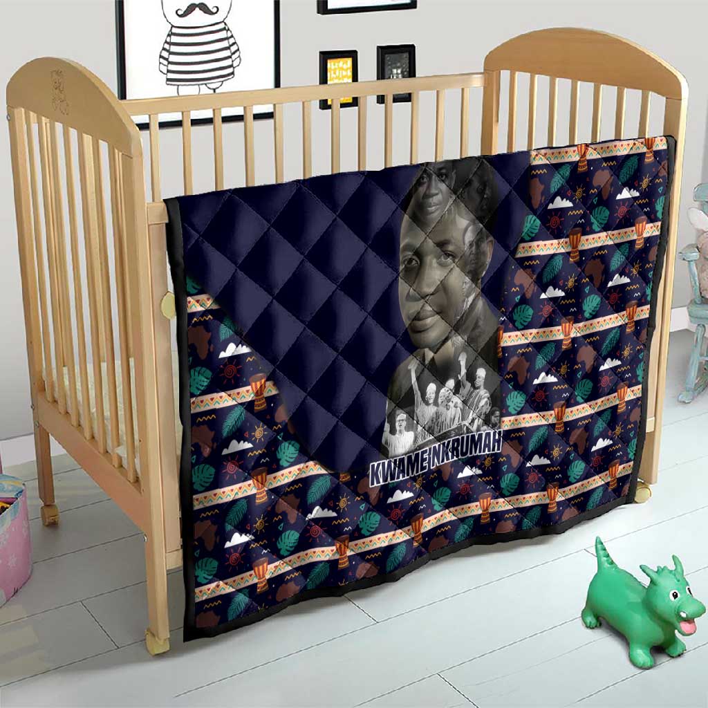 Kwame Nkrumah Quilt Ghana Pan-African Print Design Portrait and Anti-Colonial Legacy Tribute - Wonder Print Shop