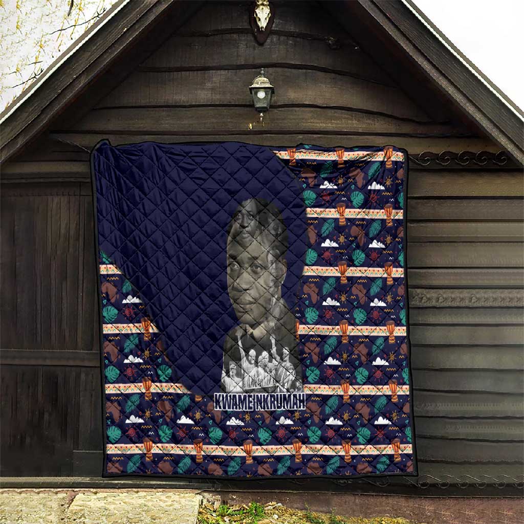 Kwame Nkrumah Quilt Ghana Pan-African Print Design Portrait and Anti-Colonial Legacy Tribute - Wonder Print Shop