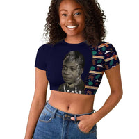 Kwame Nkrumah Raglan Cropped T shirt Ghana Pan-African Print Design Portrait and Anti-Colonial Legacy Tribute - Wonder Print Shop