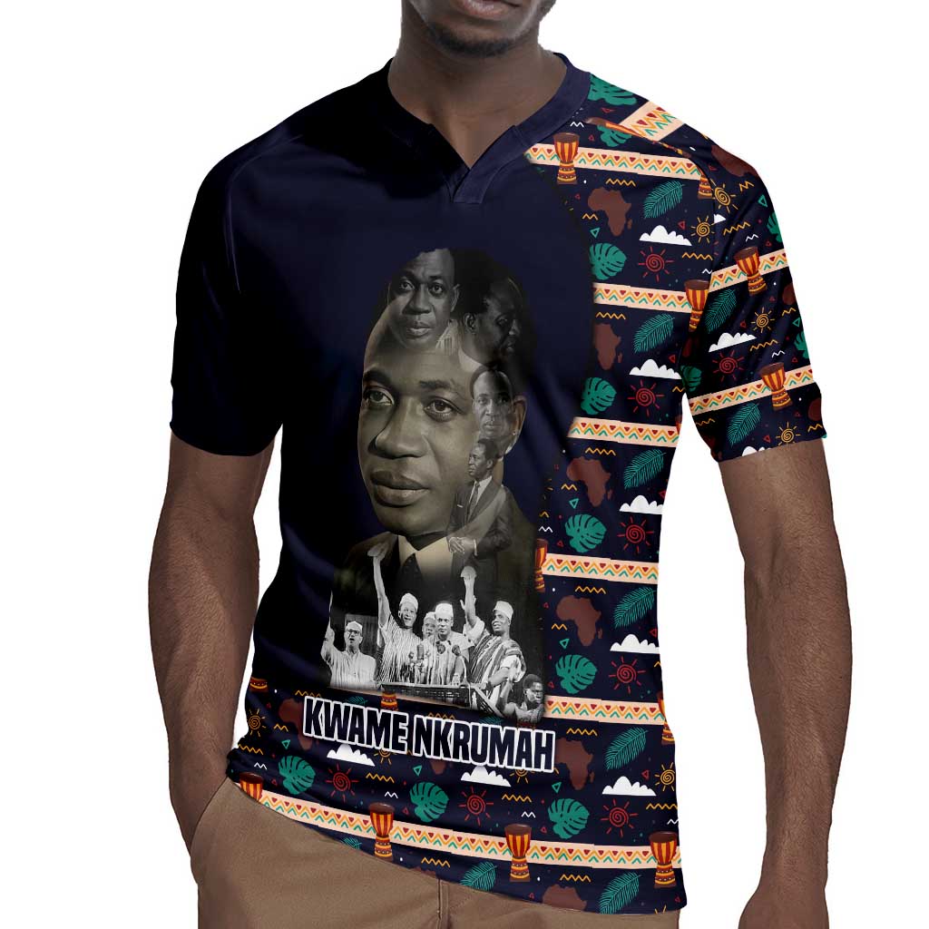 Kwame Nkrumah Rugby Jersey Ghana Pan-African Print Design Portrait and Anti-Colonial Legacy Tribute - Wonder Print Shop