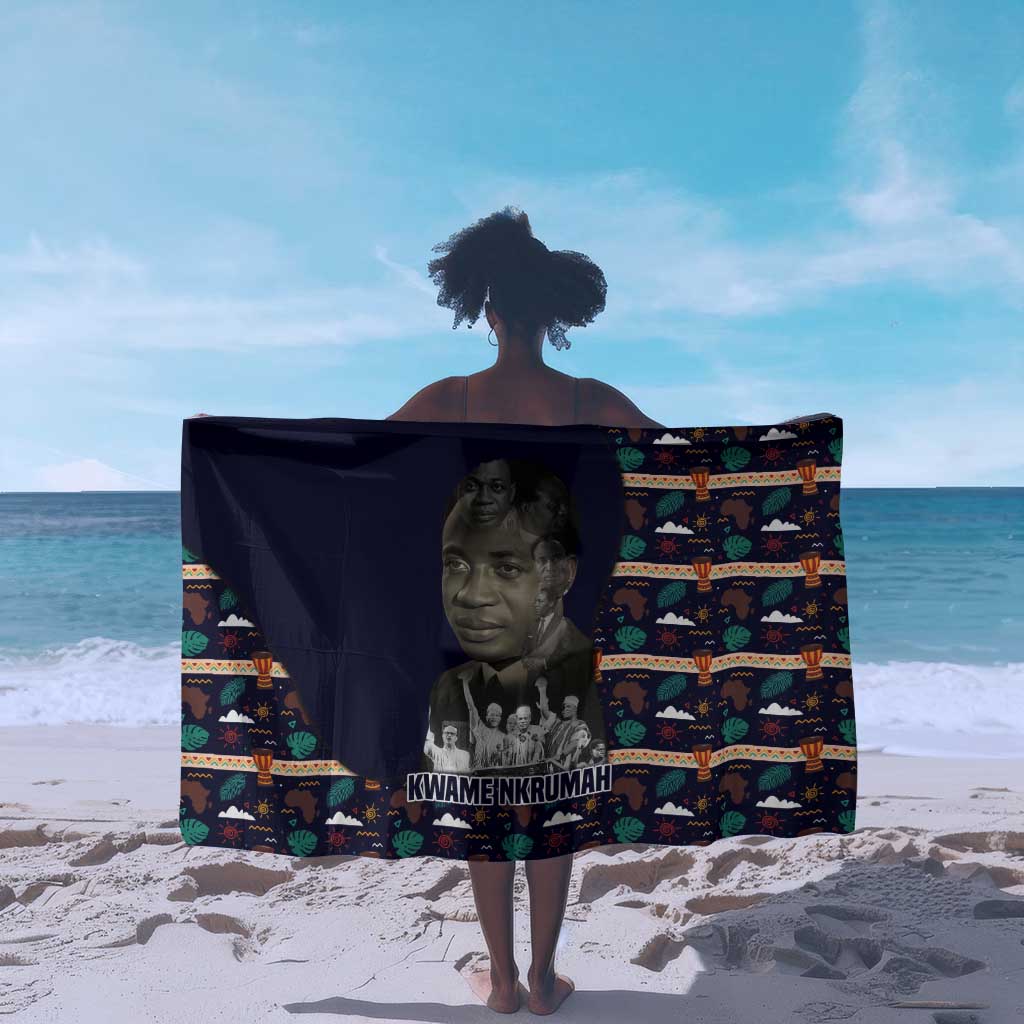 Kwame Nkrumah Sarong Ghana Pan-African Print Design Portrait and Anti-Colonial Legacy Tribute - Wonder Print Shop