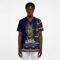 Kwame Nkrumah Scrub Top Ghana Pan-African Print Design Portrait and Anti-Colonial Legacy Tribute - Wonder Print Shop