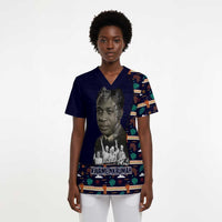 Kwame Nkrumah Scrub Top Ghana Pan-African Print Design Portrait and Anti-Colonial Legacy Tribute - Wonder Print Shop