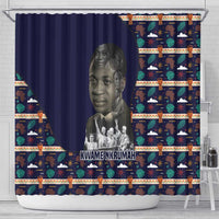 Kwame Nkrumah Shower Curtain Ghana Pan-African Print Design Portrait and Anti-Colonial Legacy Tribute - Wonder Print Shop