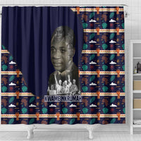 Kwame Nkrumah Shower Curtain Ghana Pan-African Print Design Portrait and Anti-Colonial Legacy Tribute - Wonder Print Shop