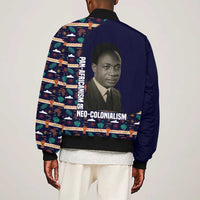 Kwame Nkrumah Sleeve Zip Bomber Jacket Ghana Pan-African Print Design Portrait and Anti-Colonial Legacy Tribute - Wonder Print Shop
