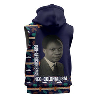 Kwame Nkrumah Sleeveless Zip Hoodie Ghana Pan-African Print Design Portrait and Anti-Colonial Legacy Tribute - Wonder Print Shop