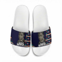 Kwame Nkrumah Slide Sandals Ghana Pan-African Print Design Portrait and Anti-Colonial Legacy Tribute - Wonder Print Shop