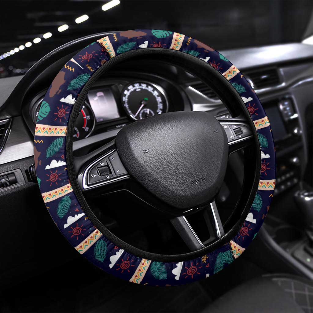 Kwame Nkrumah Steering Wheel Cover Ghana Pan-African Print Design Portrait and Anti-Colonial Legacy Tribute - Wonder Print Shop