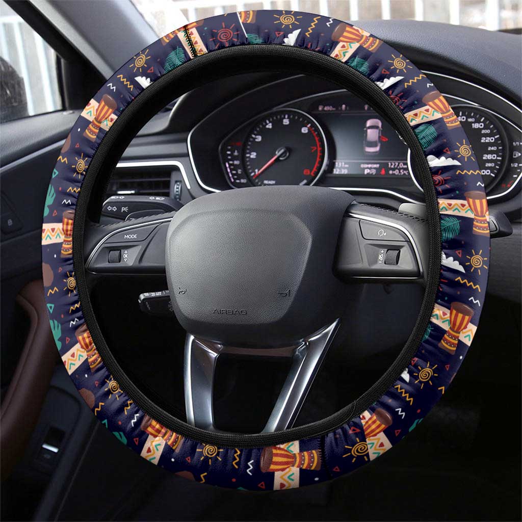 Kwame Nkrumah Steering Wheel Cover Ghana Pan-African Print Design Portrait and Anti-Colonial Legacy Tribute - Wonder Print Shop