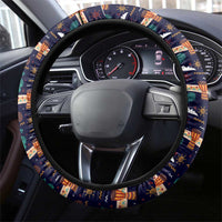 Kwame Nkrumah Steering Wheel Cover Ghana Pan-African Print Design Portrait and Anti-Colonial Legacy Tribute - Wonder Print Shop