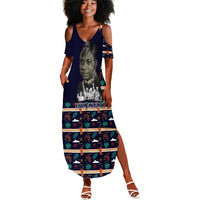 Kwame Nkrumah Summer Maxi Dress Ghana Pan-African Print Design Portrait and Anti-Colonial Legacy Tribute - Wonder Print Shop