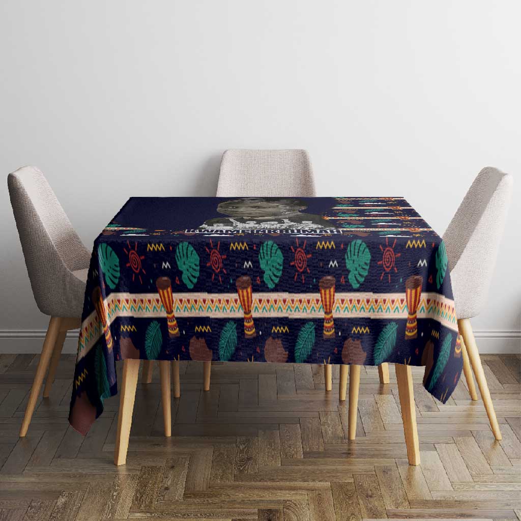 Kwame Nkrumah Tablecloth Ghana Pan-African Print Design Portrait and Anti-Colonial Legacy Tribute - Wonder Print Shop