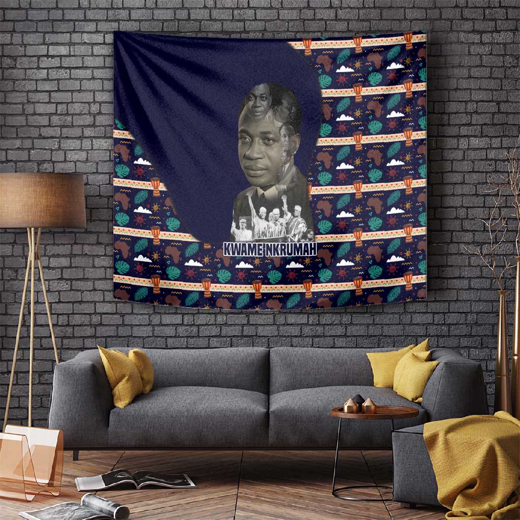 Kwame Nkrumah Tapestry Ghana Pan-African Print Design Portrait and Anti-Colonial Legacy Tribute - Wonder Print Shop