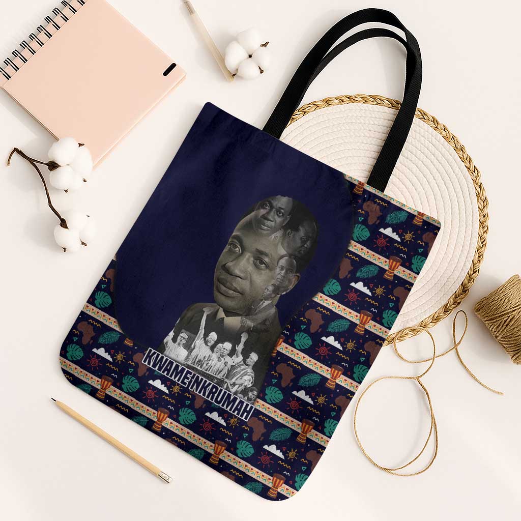 Kwame Nkrumah Tote Bag Ghana Pan-African Print Design Portrait and Anti-Colonial Legacy Tribute - Wonder Print Shop