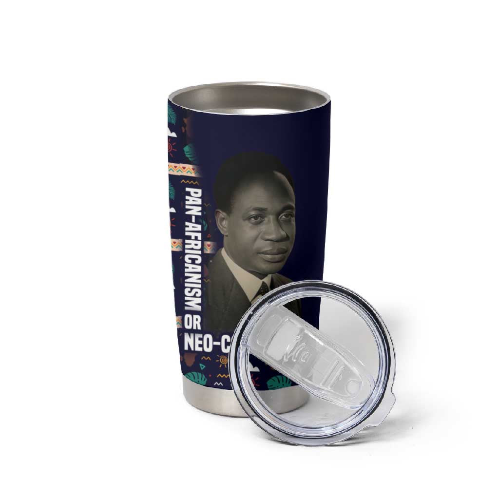 Kwame Nkrumah Tumbler Cup Ghana Pan-African Print Design Portrait and Anti-Colonial Legacy Tribute - Wonder Print Shop
