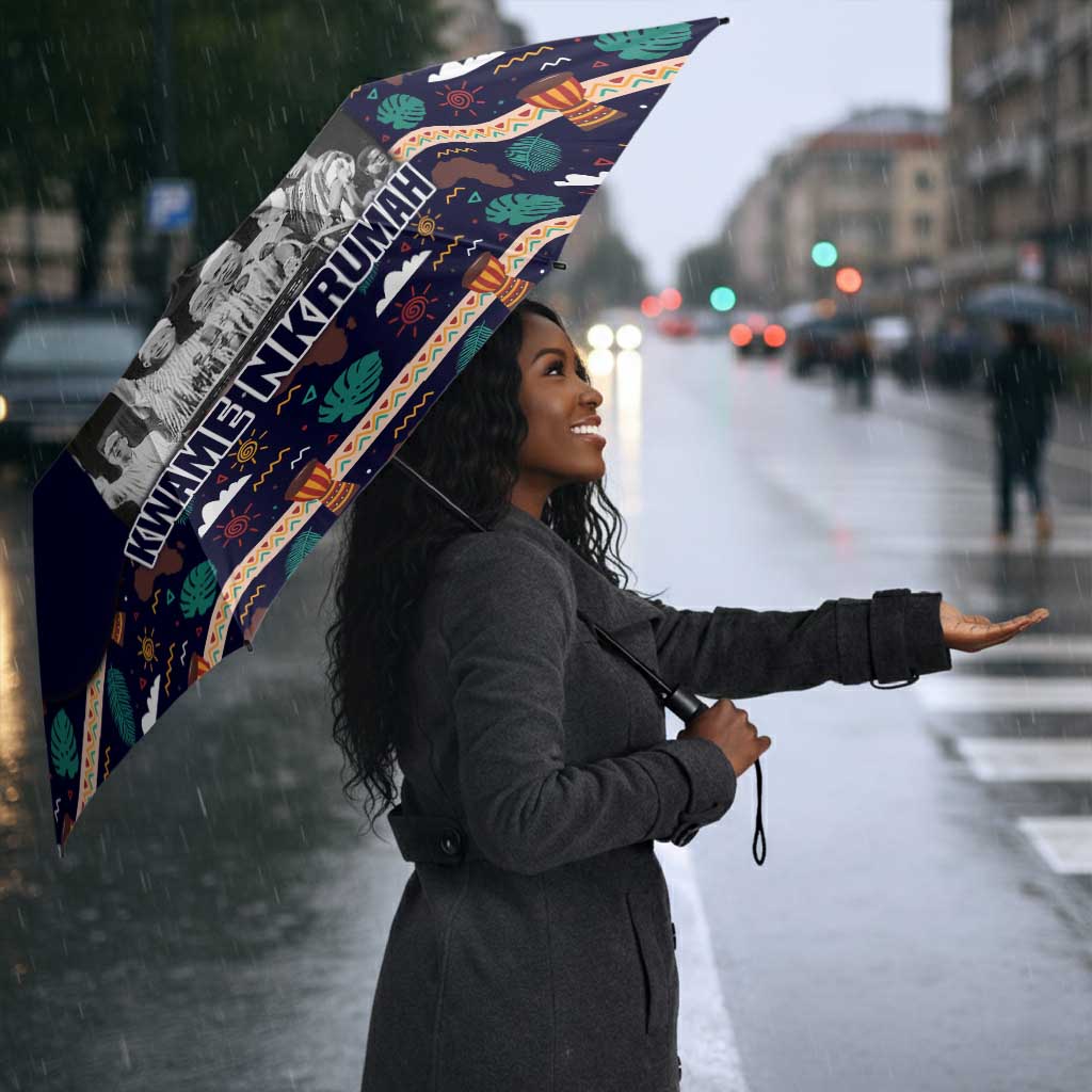 Kwame Nkrumah Umbrella Ghana Pan-African Print Design Portrait and Anti-Colonial Legacy Tribute - Wonder Print Shop