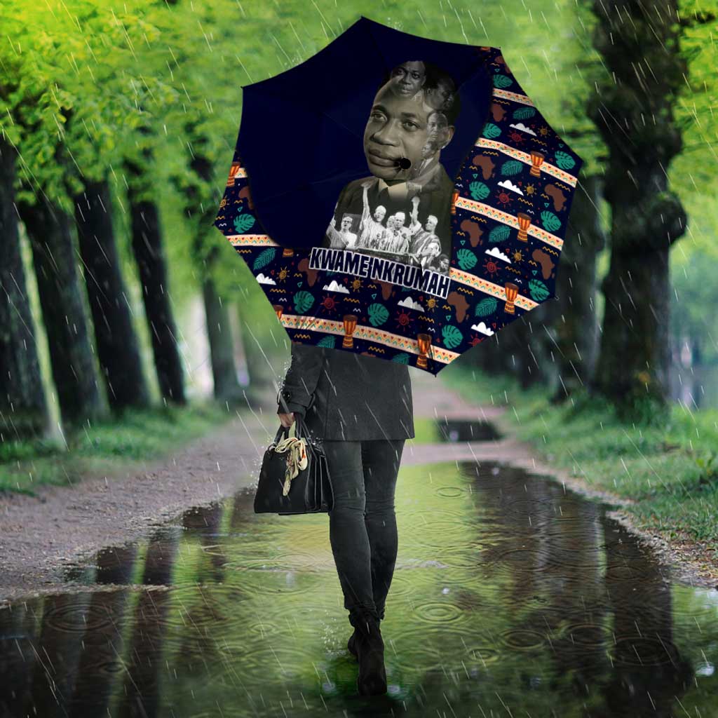 Kwame Nkrumah Umbrella Ghana Pan-African Print Design Portrait and Anti-Colonial Legacy Tribute - Wonder Print Shop