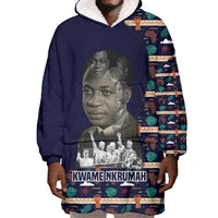 Kwame Nkrumah Wearable Blanket Hoodie Ghana Pan-African Print Design Portrait and Anti-Colonial Legacy Tribute - Wonder Print Shop
