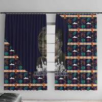 Kwame Nkrumah Window Curtain Ghana Pan-African Print Design Portrait and Anti-Colonial Legacy Tribute - Wonder Print Shop