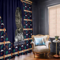 Kwame Nkrumah Window Curtain Ghana Pan-African Print Design Portrait and Anti-Colonial Legacy Tribute - Wonder Print Shop