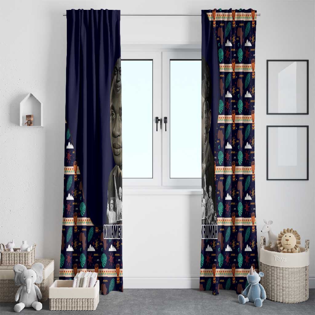 Kwame Nkrumah Window Curtain Ghana Pan-African Print Design Portrait and Anti-Colonial Legacy Tribute - Wonder Print Shop