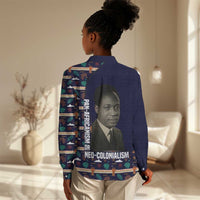 Kwame Nkrumah Women Casual Shirt Ghana Pan-African Print Design Portrait and Anti-Colonial Legacy Tribute - Wonder Print Shop