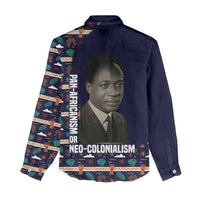 Kwame Nkrumah Women Casual Shirt Ghana Pan-African Print Design Portrait and Anti-Colonial Legacy Tribute - Wonder Print Shop