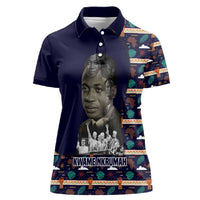 Kwame Nkrumah Women Polo Shirt Ghana Pan-African Print Design Portrait and Anti-Colonial Legacy Tribute - Wonder Print Shop