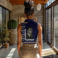 Kwame Nkrumah Women Sleeveless Polo Shirt Ghana Pan-African Print Design Portrait and Anti-Colonial Legacy Tribute - Wonder Print Shop