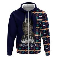 Kwame Nkrumah Zip Hoodie Ghana Pan-African Print Design Portrait and Anti-Colonial Legacy Tribute - Wonder Print Shop