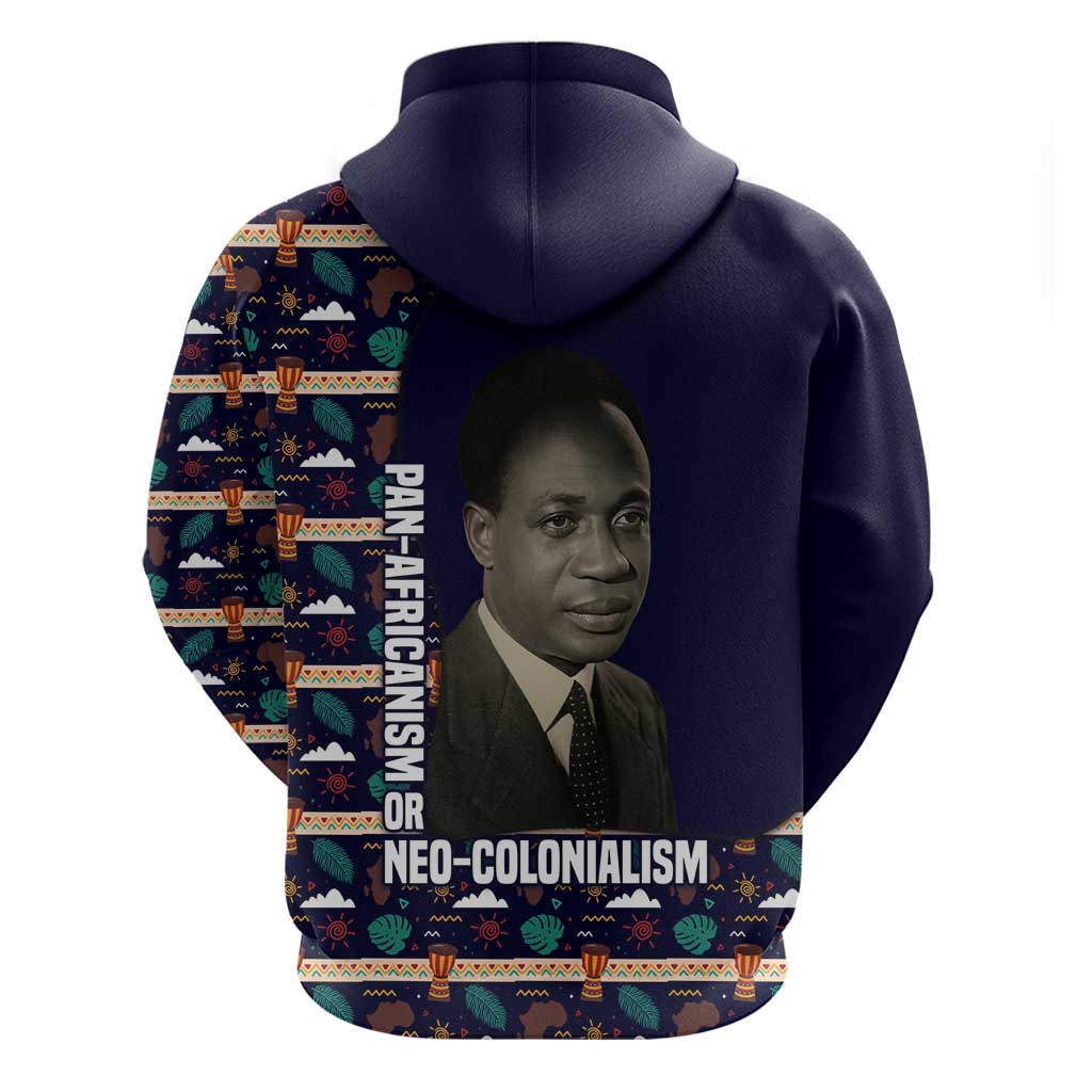 Kwame Nkrumah Zip Hoodie Ghana Pan-African Print Design Portrait and Anti-Colonial Legacy Tribute - Wonder Print Shop