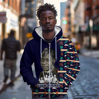 Kwame Nkrumah Zip Hoodie Ghana Pan-African Print Design Portrait and Anti-Colonial Legacy Tribute - Wonder Print Shop